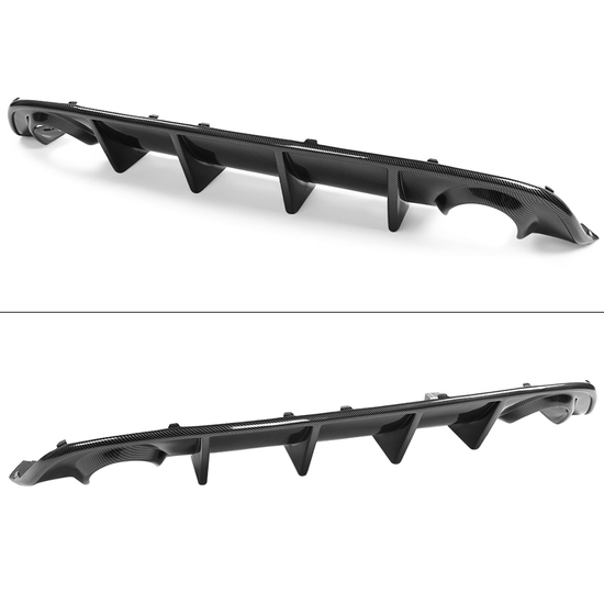 2015 - 24 Charger SRT Rear Diffuser + V2 Style Side Diffuser Extensions | Matte / Carbon