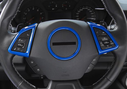 2016 - 24 Camaro Steering Wheel Trim Cover Kit  | Colored / Carbon Fiber image 5