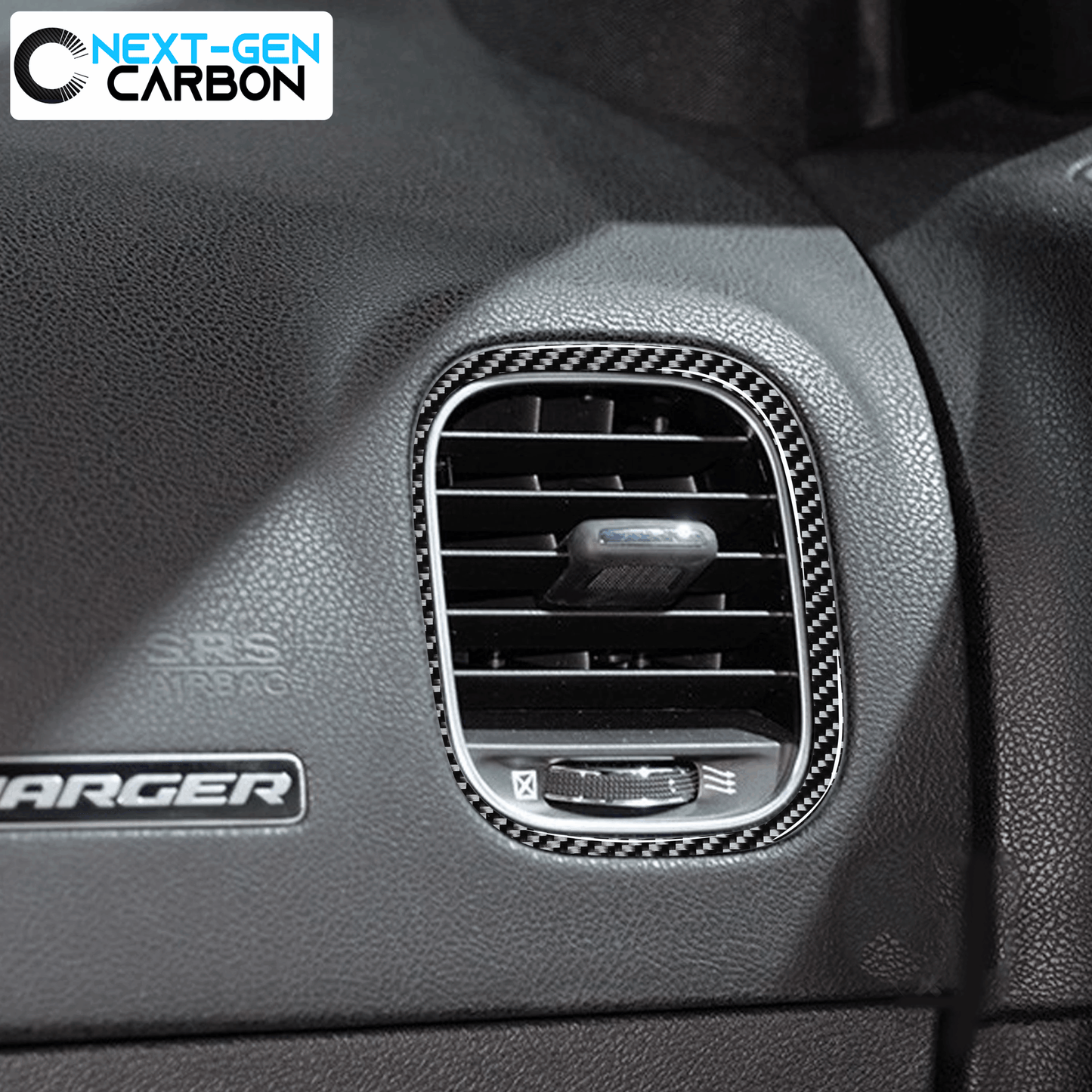 2011 - 24 Dodge Charger Carbon Fiber Passenger Air Vent Insert | Next-Gen Carbon