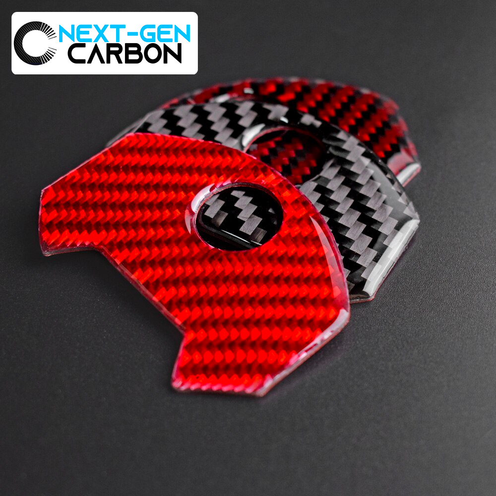 2010 - 15 Camaro Carbon Fiber Air Vent Cover Overlay Kit | Black / Red Carbon
