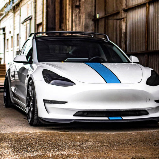 2017 - 24 Tesla Model 3 Carbon Fiber Front Bumper Lip Spoiler