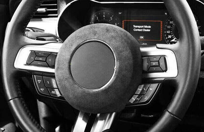 2015 - 2024 Ford Mustang Suede Steering Wheel Air Bag Frame Cover