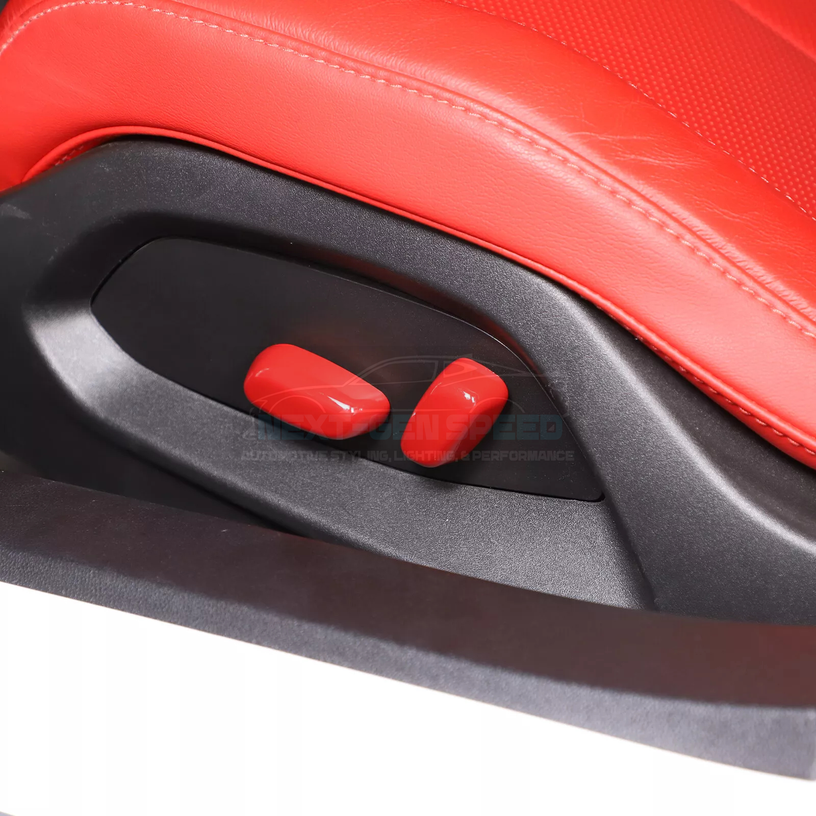 C8 Corvette Red Interior ABS Seat Adjustment Covers