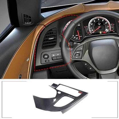 2014 - 19 C7 Corvette Real Carbon Fiber LH Dashboard Vent Panel Cover | Next-Gen Carbon