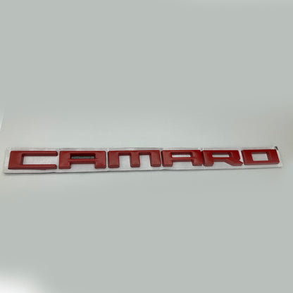 2010 - 24 Camaro Fender Badge Camaro Logo | Black / Red