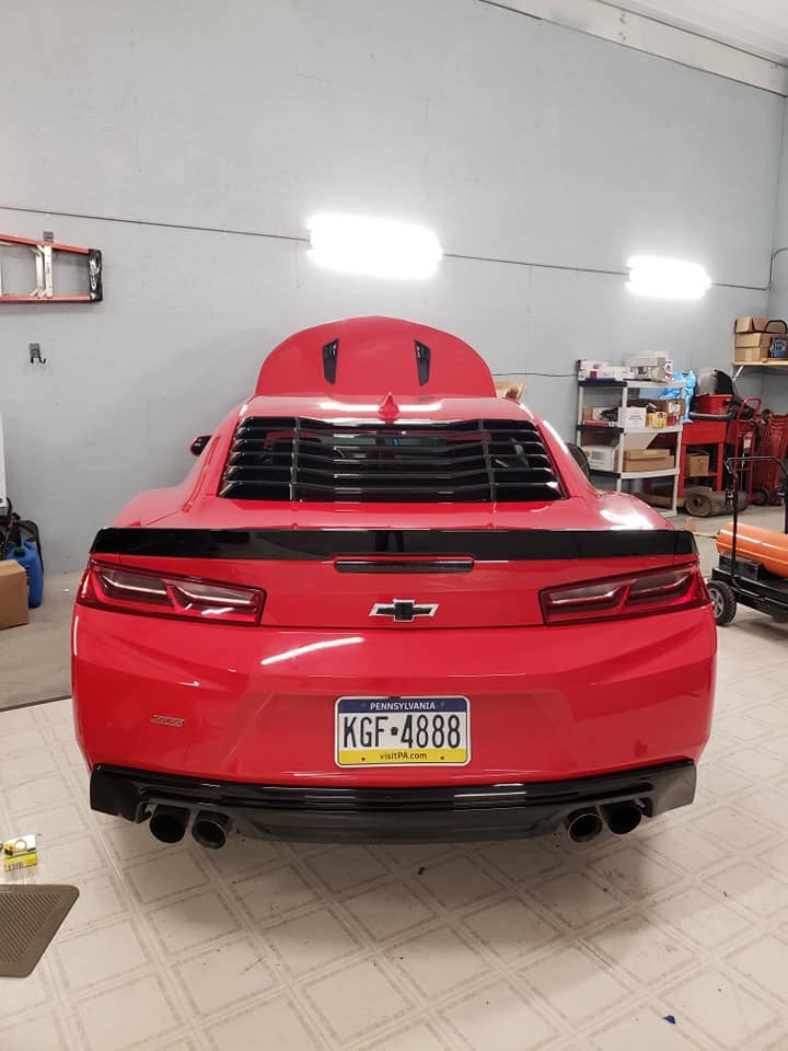 2016 - 24 Camaro 1LE Blade Spoiler - Gloss/Matte Black (Covers Holes) image 0
