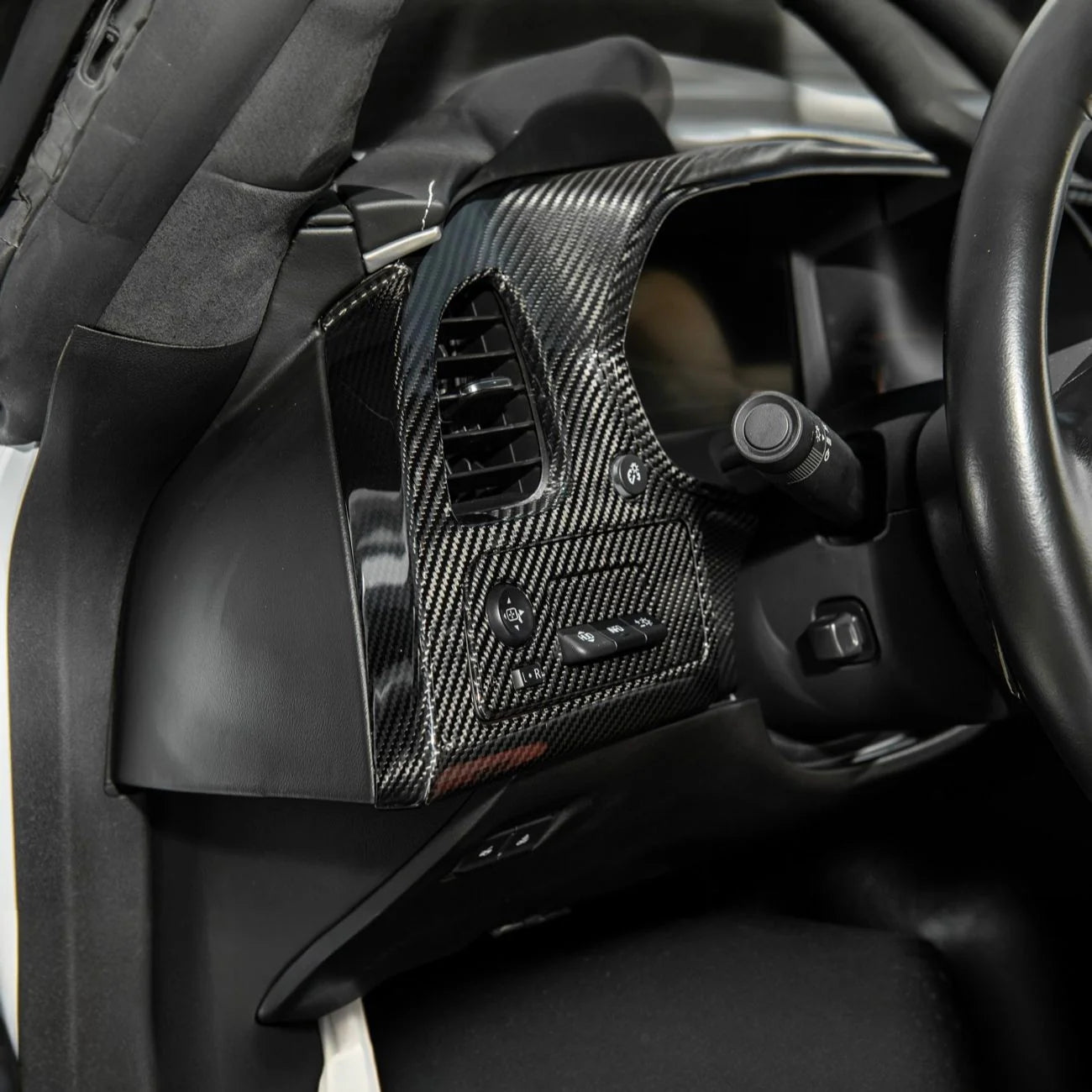 Corvette C7 Dry Carbon Fiber Driver Dashboard Trim Cover image 3