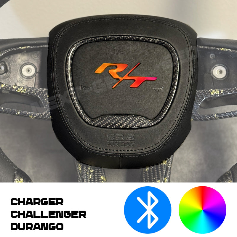 Dodge RT RGB LED Customizable Steering Wheel Airbag Cover | 2015 - 24 Charger / Challenger / Durango