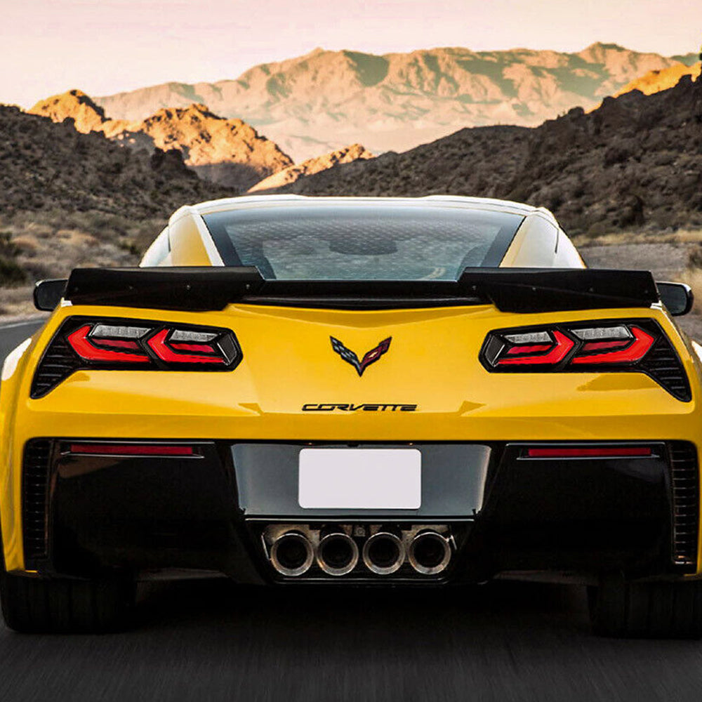 2014-19 C7 Corvette C8 Style Sequential Smoked LED Rear Tail Lights