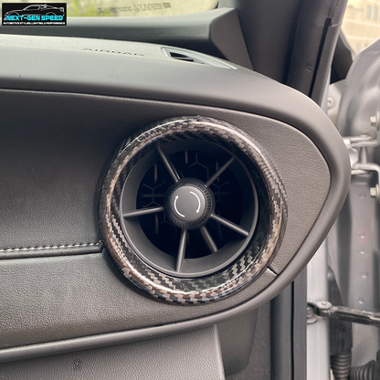 2016 - 24 Camaro Carbon Fiber Interior Air Vent Bezel Ring Covers (Black / Red / Blue)