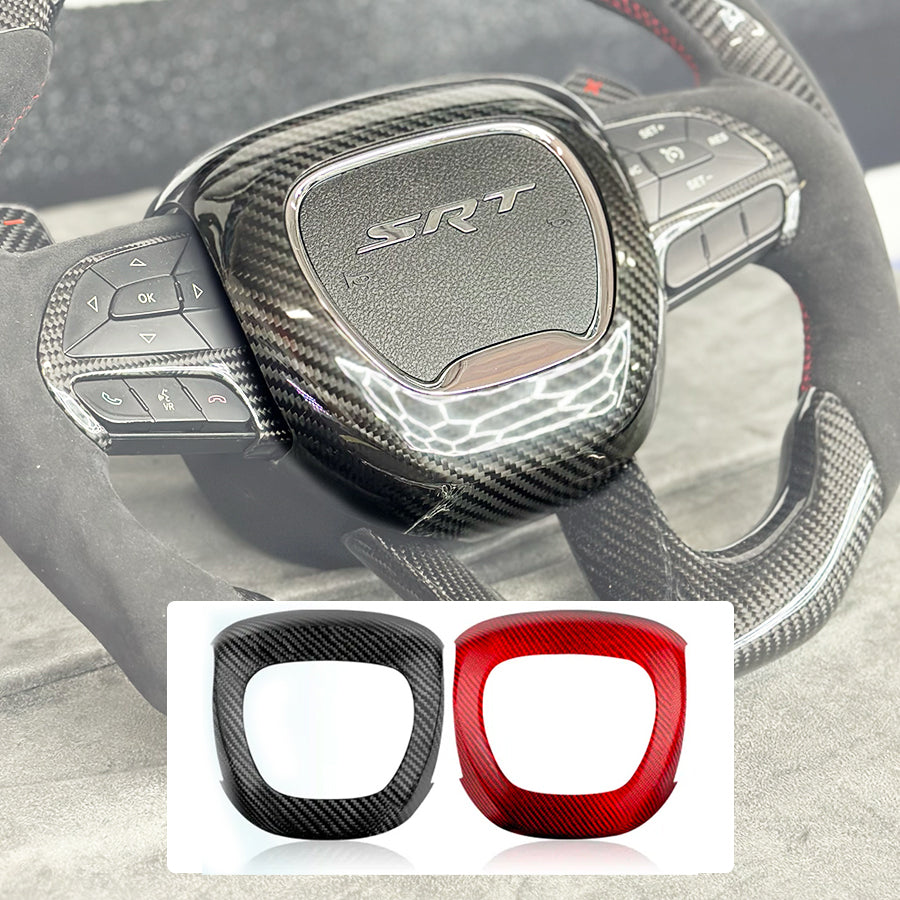 2015-24 Dodge Carbon Fiber Center Steering Wheel Surround Charger / Challenger / Durango Carbon Fiber  | Next-Gen Carbon