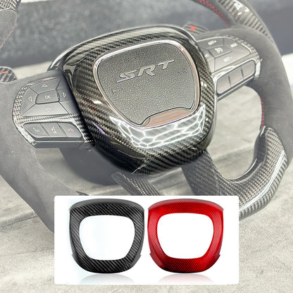 2015-24 Dodge Carbon Fiber Center Steering Wheel Surround Charger / Challenger / Durango Carbon Fiber  | Next-Gen Carbon