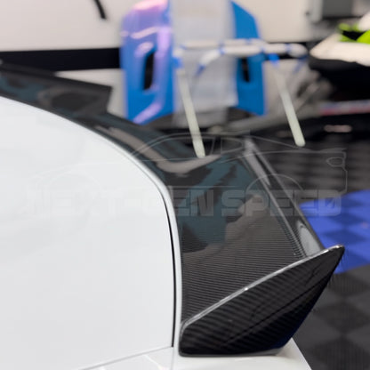 C8 Corvette Z06 Extended Carbon Fiber Rear Wing Spoiler | Next-Gen Carbon