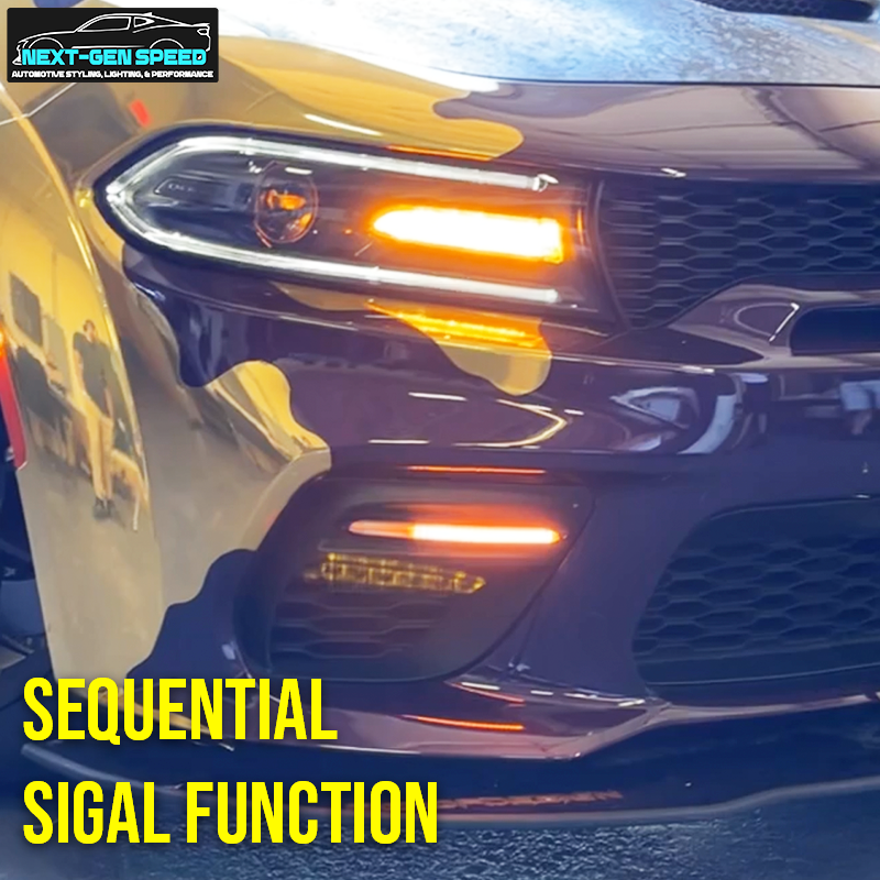 Dodge Charger Widebody RGB Flow Series Color Changing Front LED DRL Fog Lights