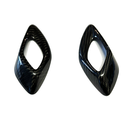 2016 - 24 Camaro Carbon Fiber Interior Door Handle Chrome Delete Covers | Black / Red Carbon