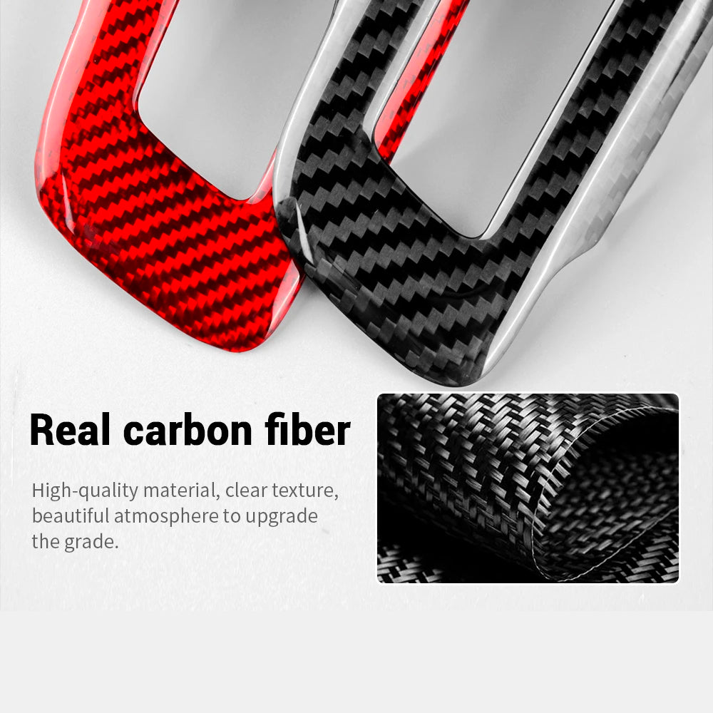2015-24 Mustang Real Carbon Fiber Steering Wheel Trim Cover Kit