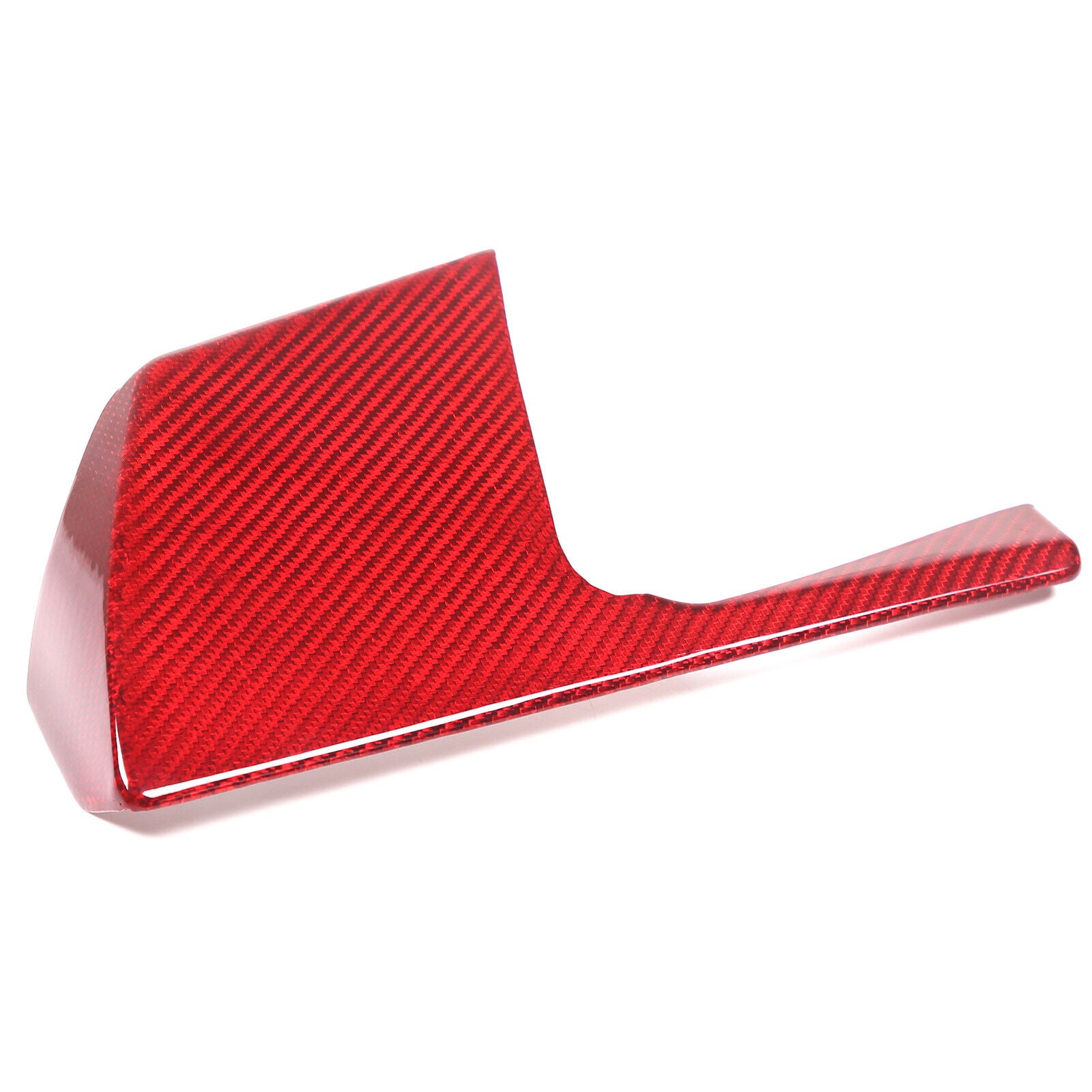 C8 Corvette Carbon Fiber LH Dashboard Trim Cover | Black / Red