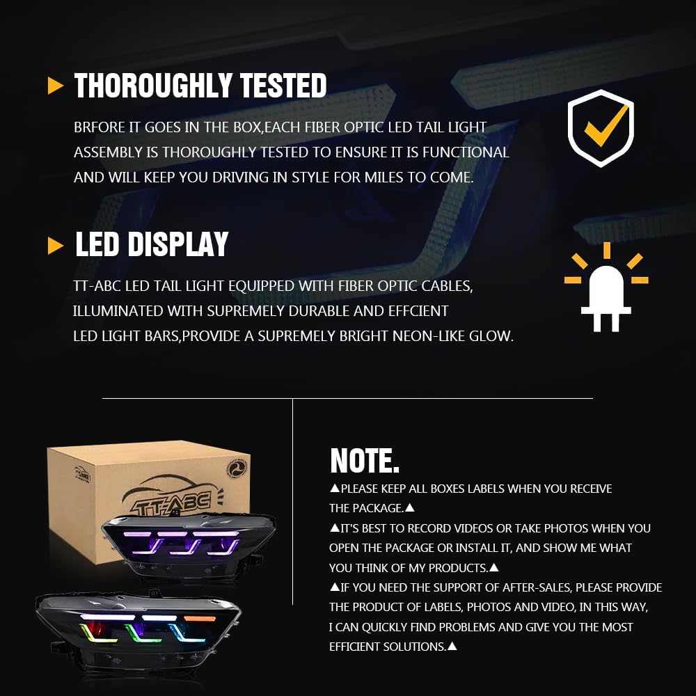 2015 - 23  Mustang RGB GTD Style LED Headlights