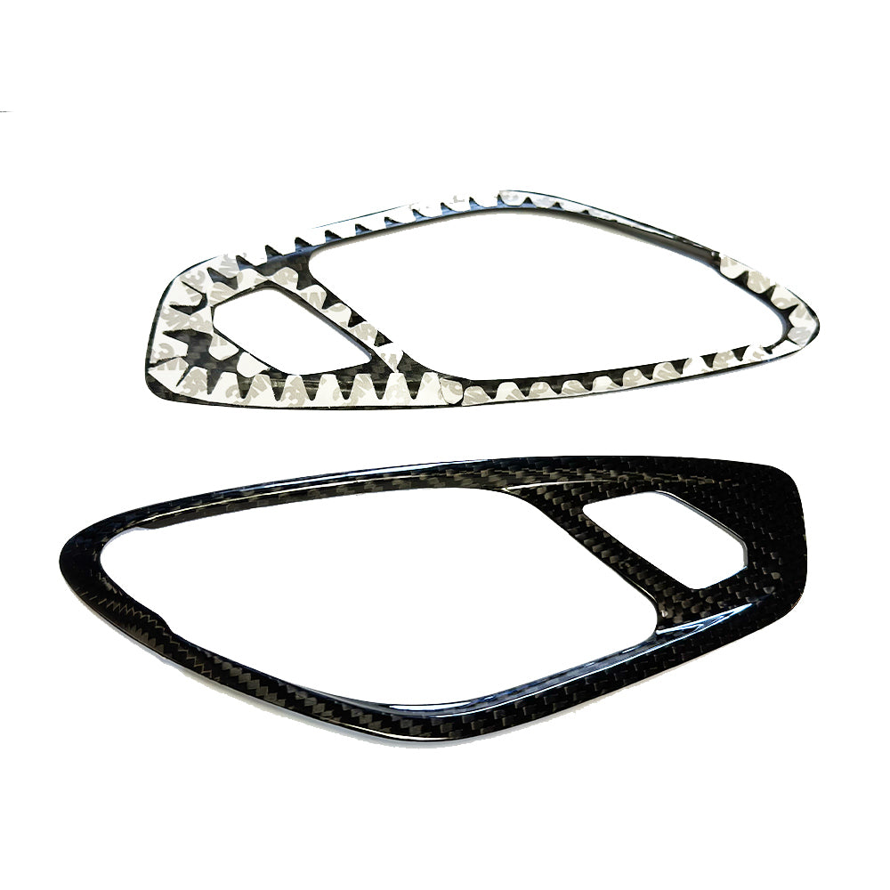 2016 - 24 Camaro Real Carbon Fiber Interior Door Handle Surround Covers | Next-Gen Carbon