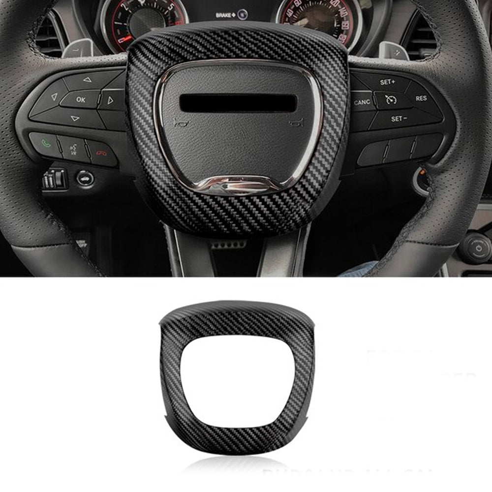 2015-24 Dodge Carbon Fiber Center Steering Wheel Surround Charger / Challenger / Durango Carbon Fiber  | Next-Gen Carbon