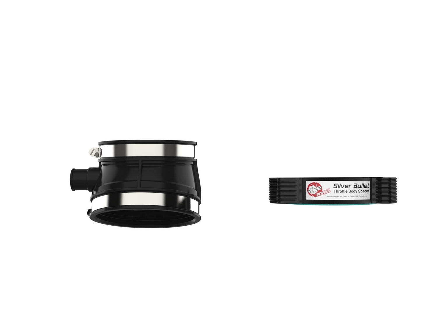 C8 Corvette Silver Bullet Throttle Body Spacer Kit Black | aFe Power