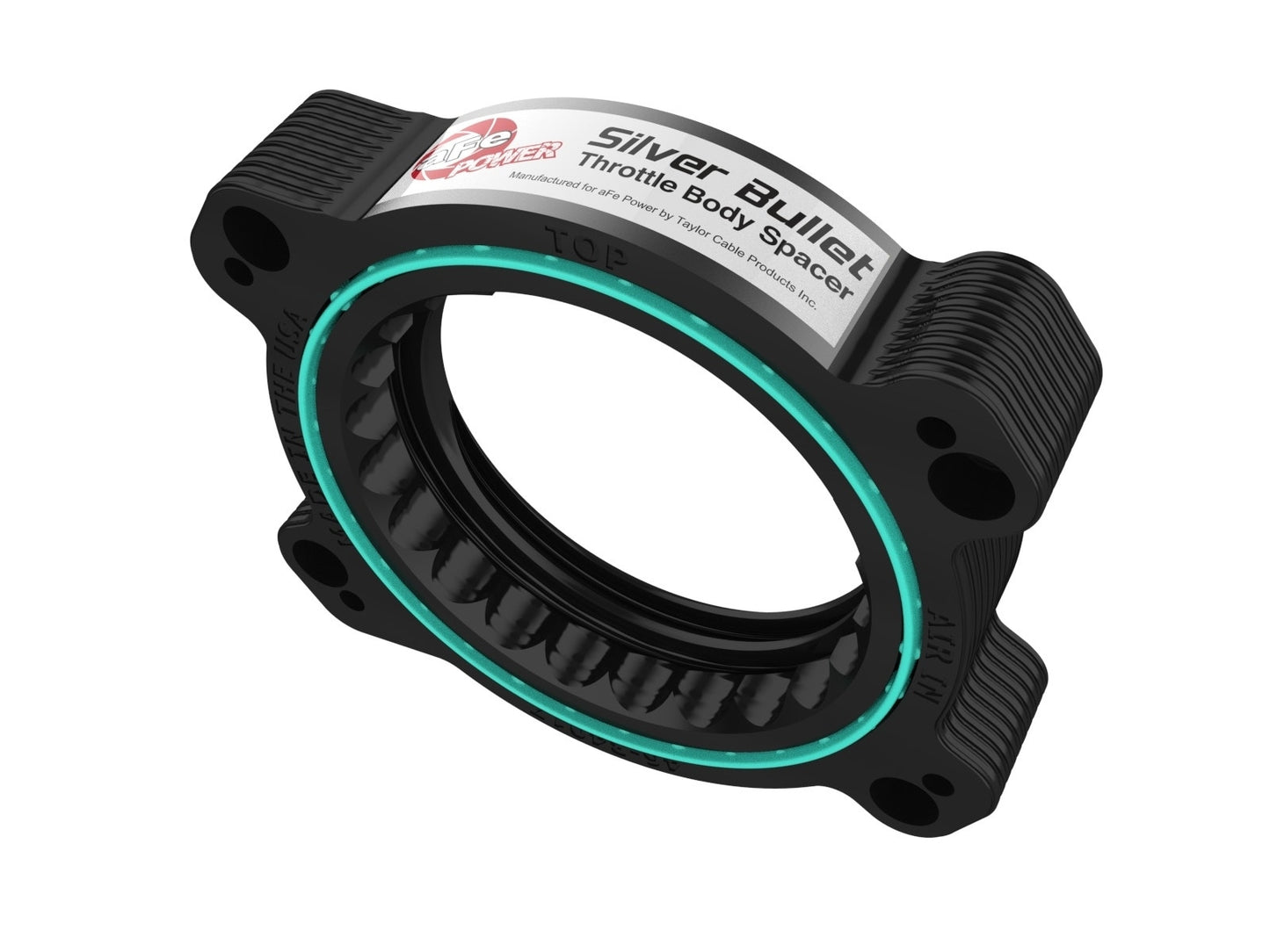 C8 Corvette Silver Bullet Throttle Body Spacer Kit Black | aFe Power