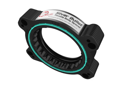 C8 Corvette Silver Bullet Throttle Body Spacer Kit Black | aFe Power