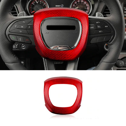 2015-24 Dodge Carbon Fiber Center Steering Wheel Surround Charger / Challenger / Durango Carbon Fiber  | Next-Gen Carbon