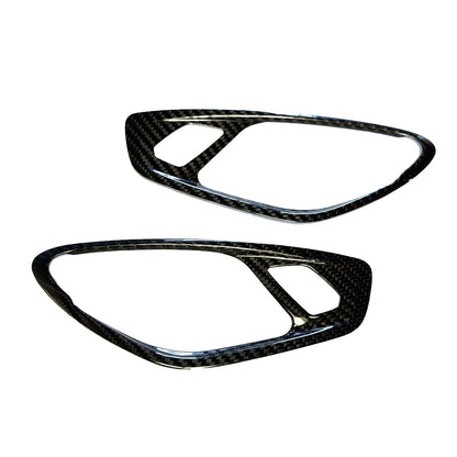 2016 - 24 Camaro Real Carbon Fiber Interior Door Handle Surround Covers | Next-Gen Carbon