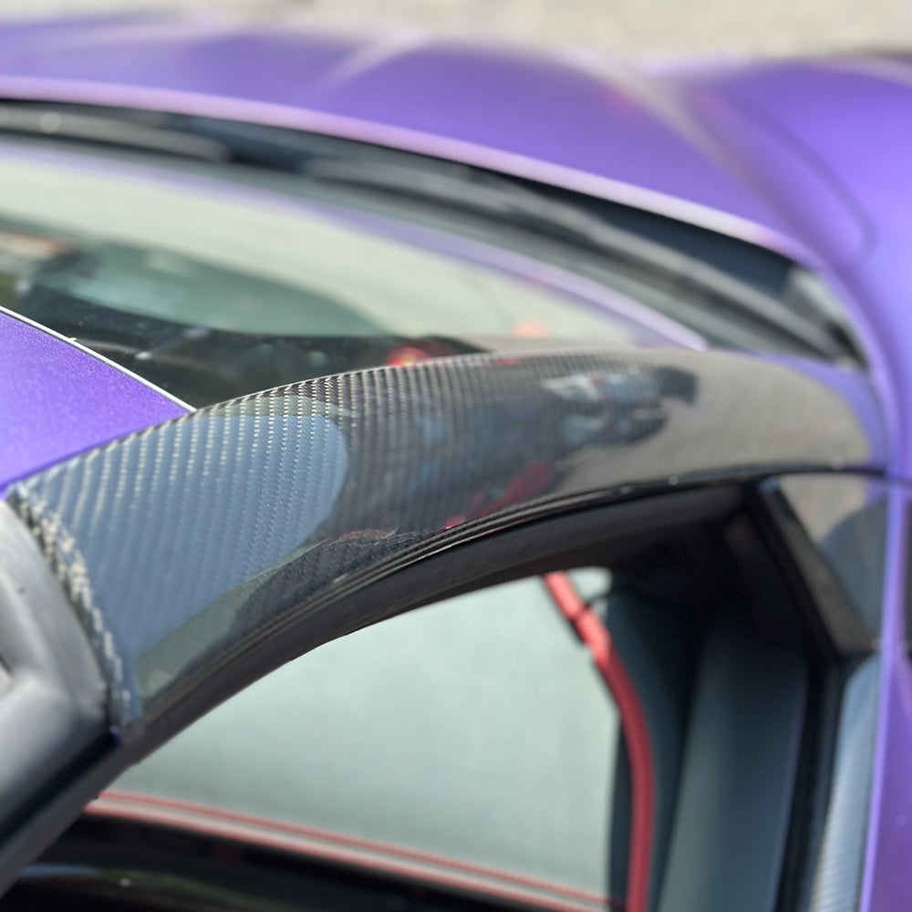 C8 Corvette Carbon Fiber Exterior Windshield Pillar Covers