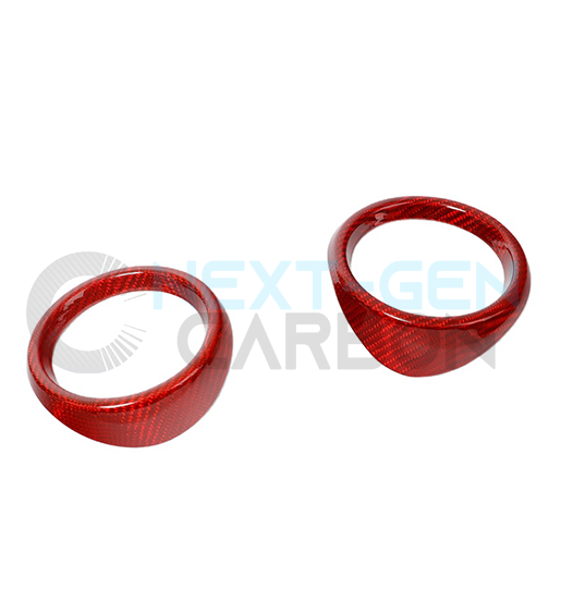 2016 - 24 Camaro Carbon Fiber Interior Air Vent Bezel Ring Covers (Black / Red / Blue)