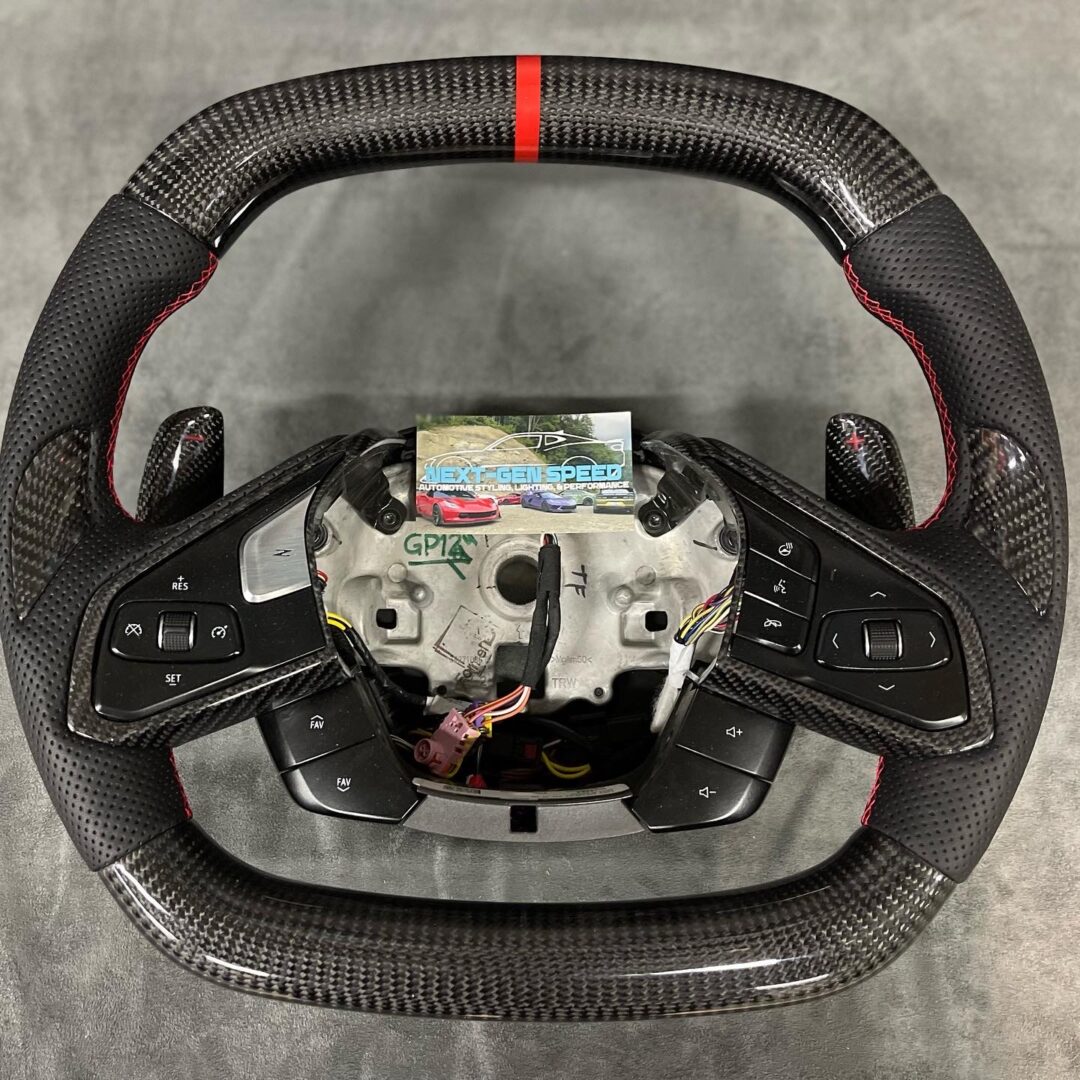 C8 Corvette Carbon Fiber Steering Wheel (Complete/Heated) - Customizable | Stingray / Z06 / E-Ray