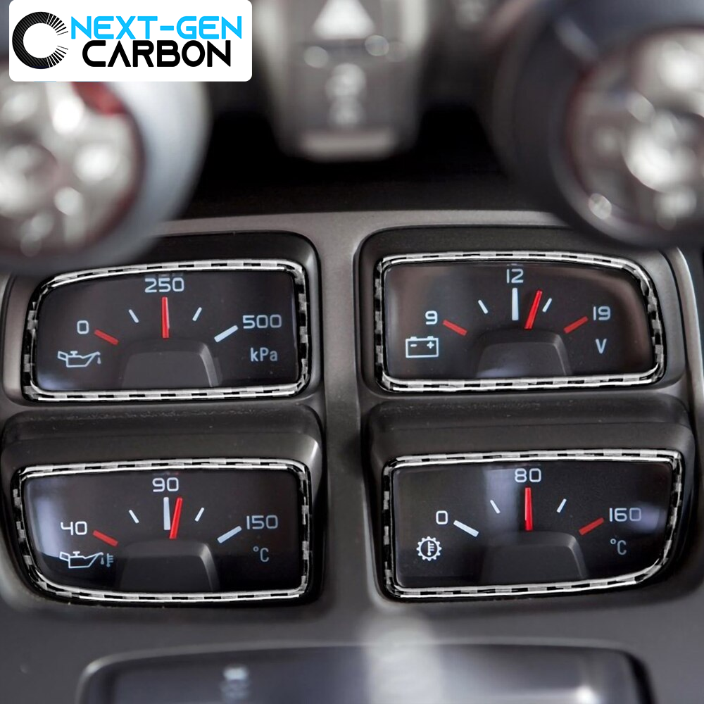 2010 - 15 Camaro Real Carbon Fiber Center Console Cover Overlay Kit | Black / Red Carbon