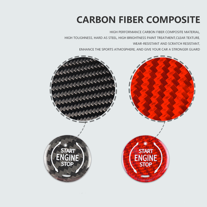 C8 Corvette Carbon Fiber Push to Start Button Cover | Next-Gen Carbon