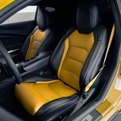 2016+ Camaro Two-Tone Coupe Recaro Leather Seat Covers | KustomCover