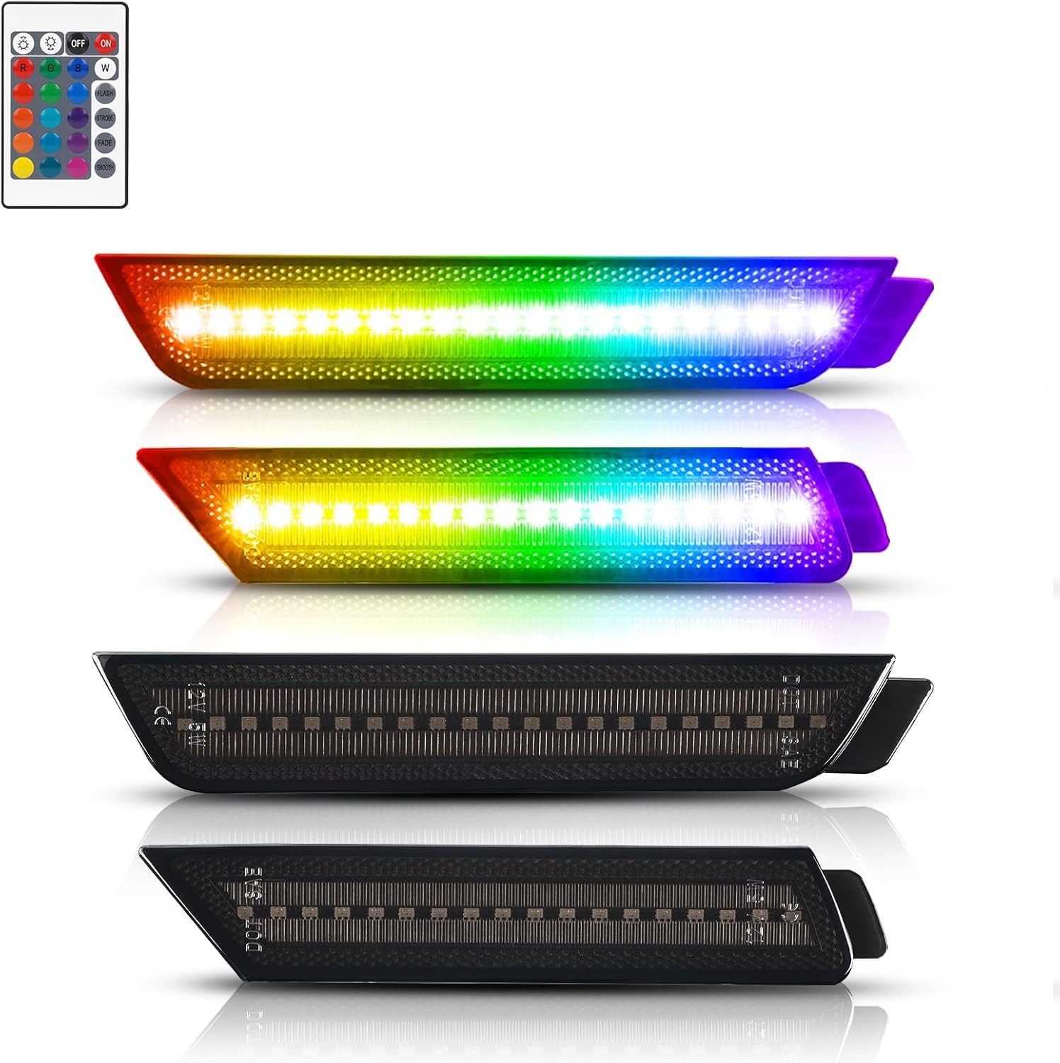 2010-15 Camaro Smoked RGB LED Side Markers image 1