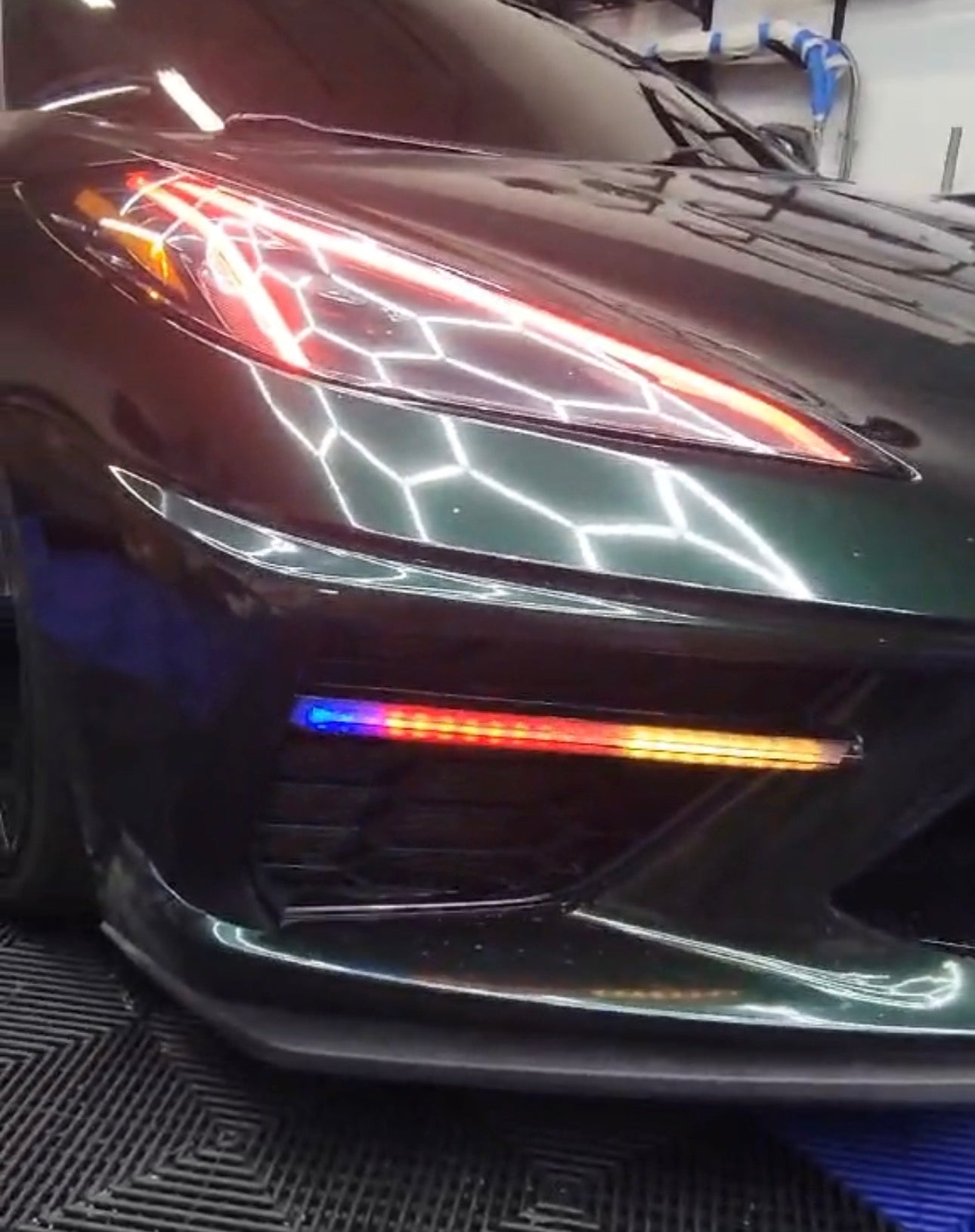 C8 Corvette Stingray RGB Flow LED DRL Grille Bezels image 4