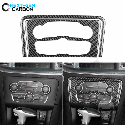 2015 - 24 Charger Carbon Fiber Climate Control Insert Overlay | Next-Gen Carbon