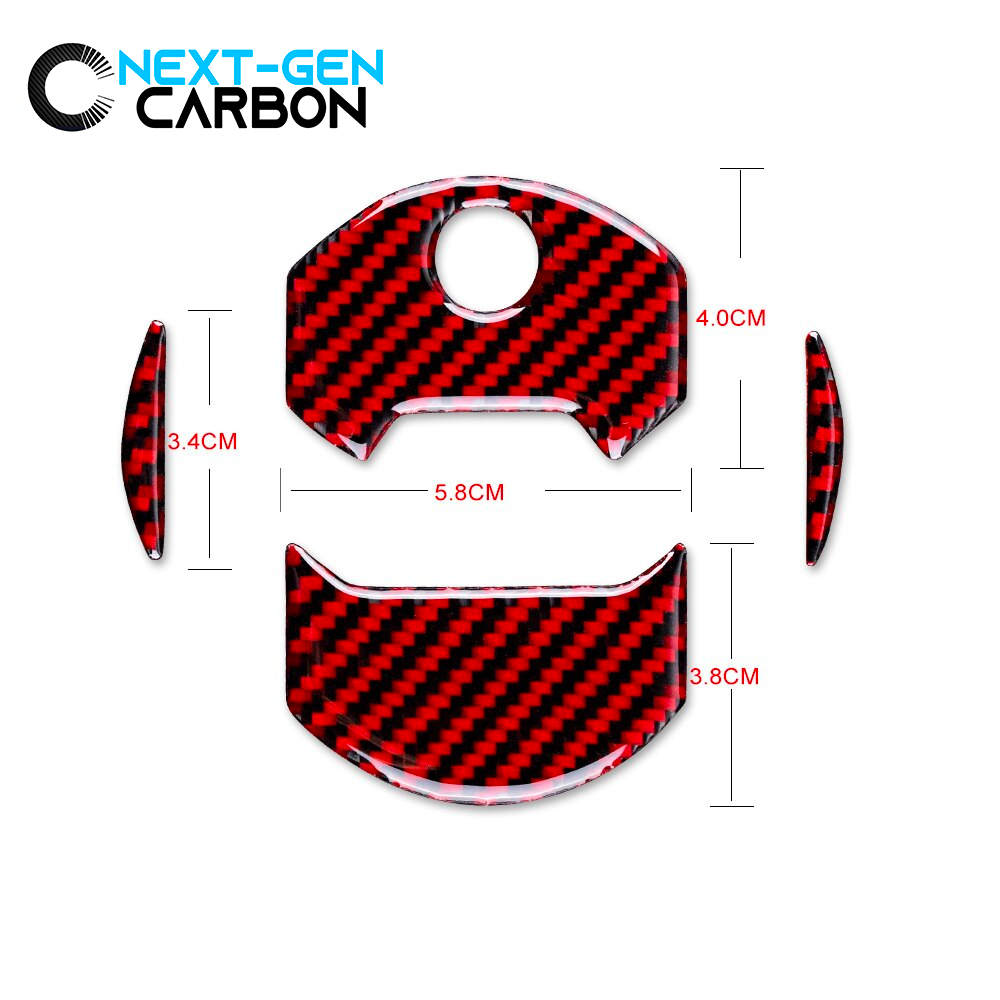 2010 - 15 Camaro Carbon Fiber Air Vent Cover Overlay Kit | Black / Red Carbon