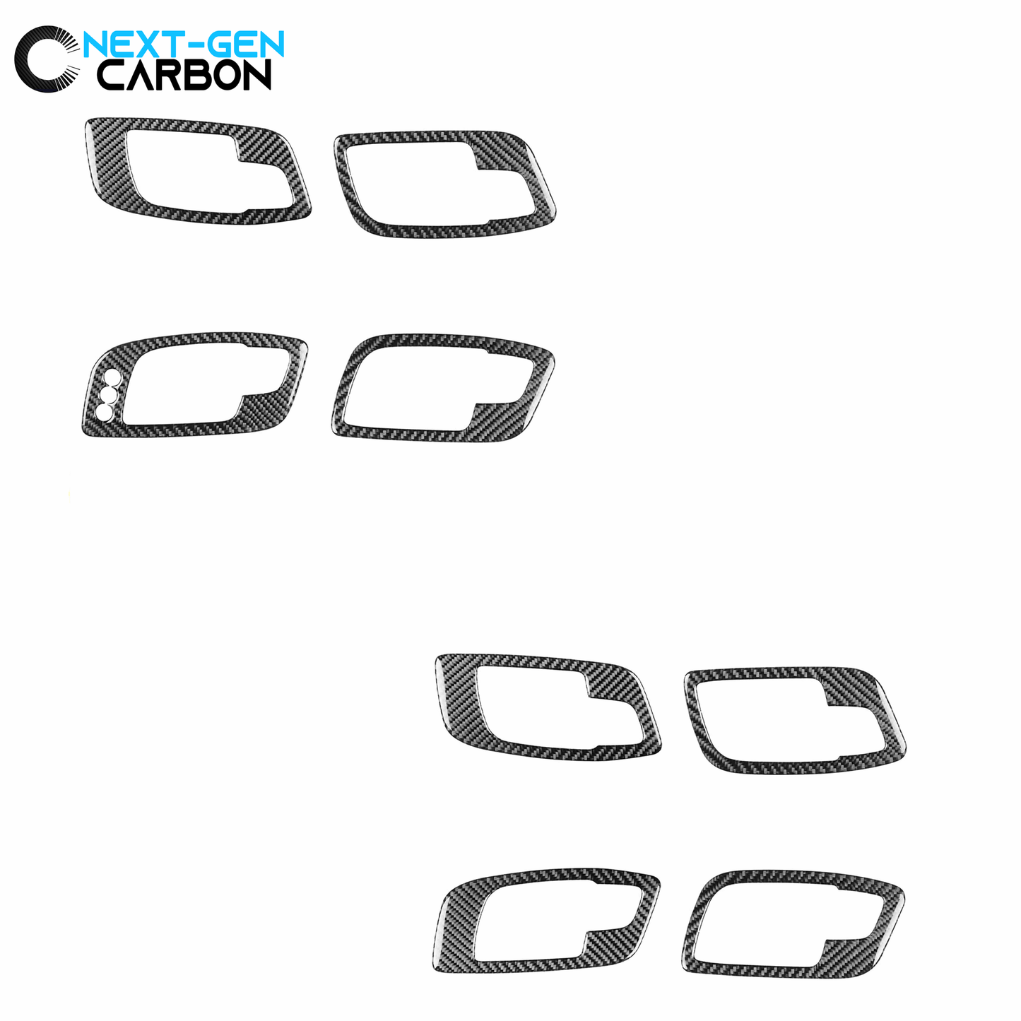 2011 - 24 Dodge Charger Carbon Fiber Interior Door Handle Trim Covers