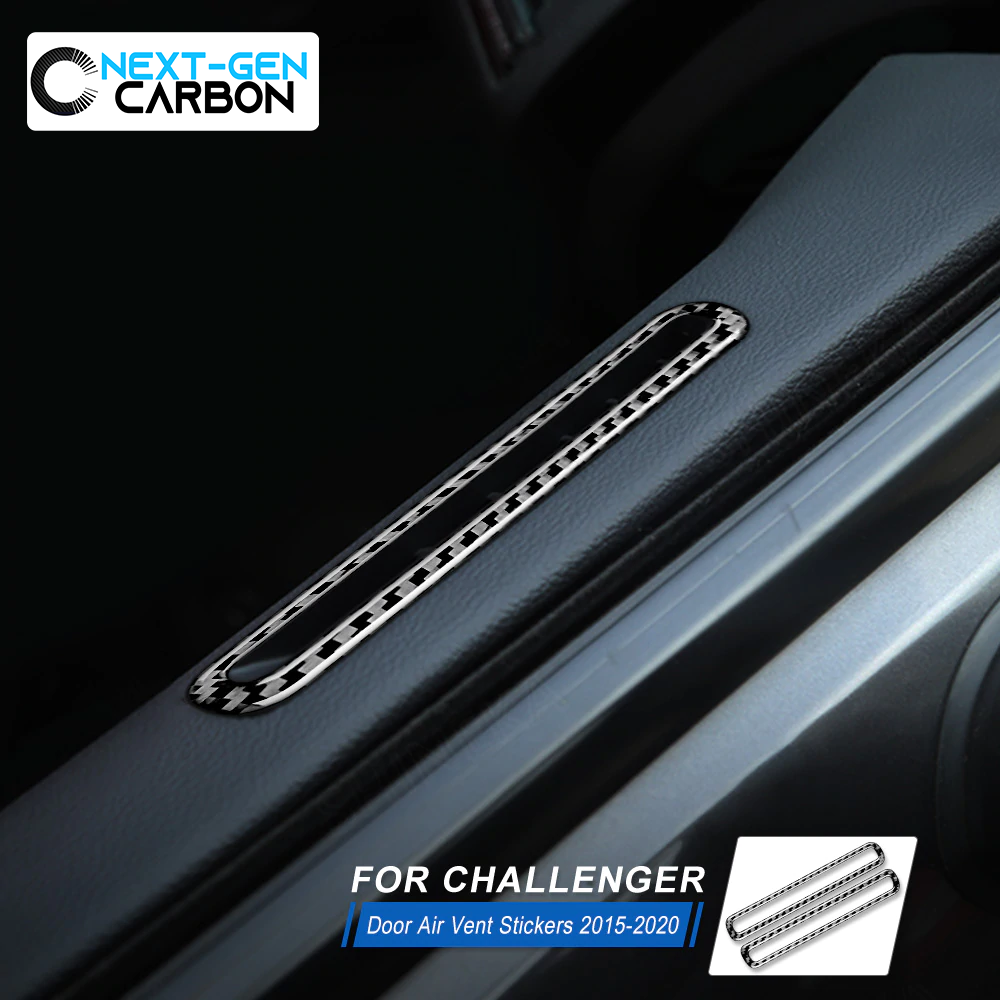 2015 - 24 Dodge Charger / Challenger Carbon Fiber Door Vent Trim Covers | Next-Gen Carbon