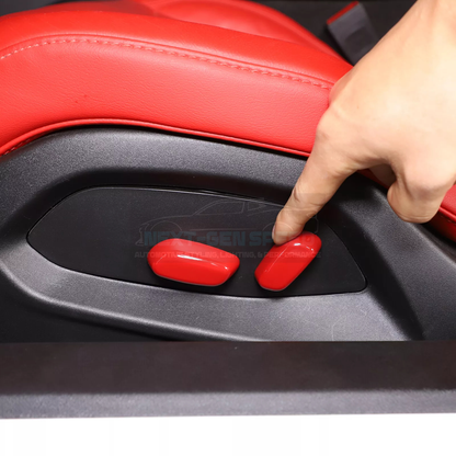 C8 Corvette Red Interior ABS Seat Adjustment Covers