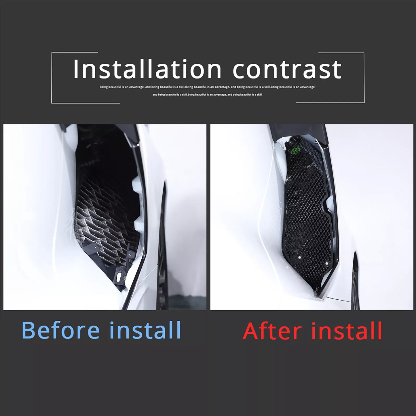 C8 Corvette Stingray Side Intake Mesh Grille Guards (Metal)