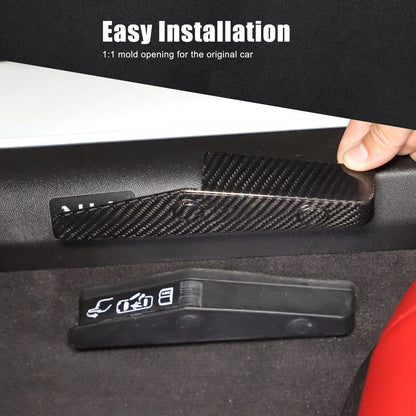 C8 Corvette Carbon Fiber Emergency Door Unlock Trim Covers