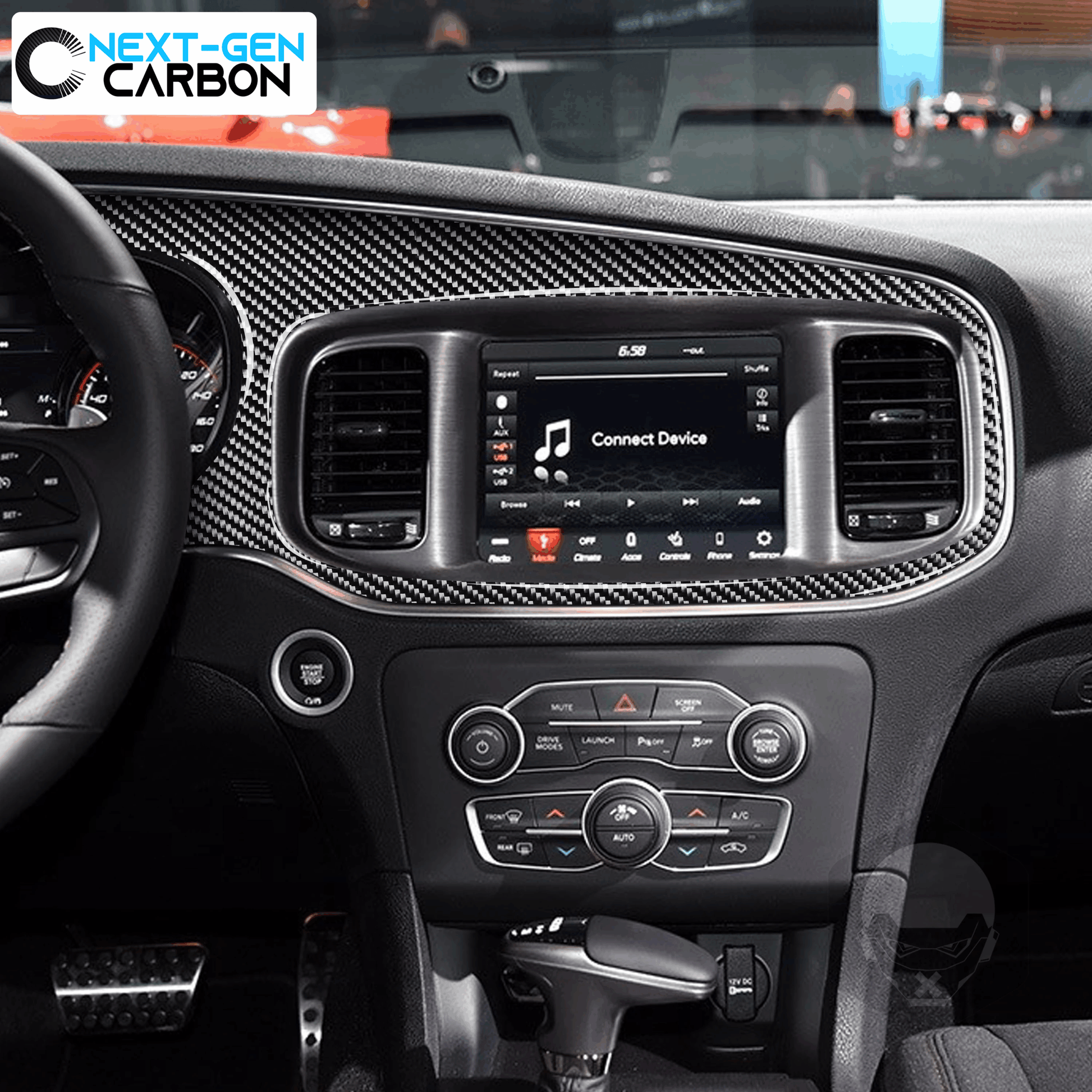 2015 - 24 Dodge Charger Real Carbon Fiber Interior Trim Cover Kit | Next-Gen Carbon
