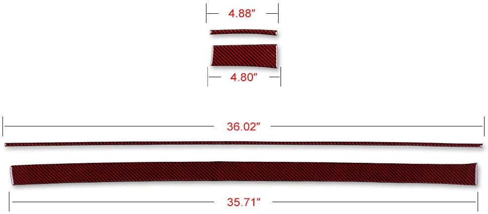 2010 - 15 Camaro Real Carbon Fiber Dashboard Overlay Kit | Black / Red Carbon