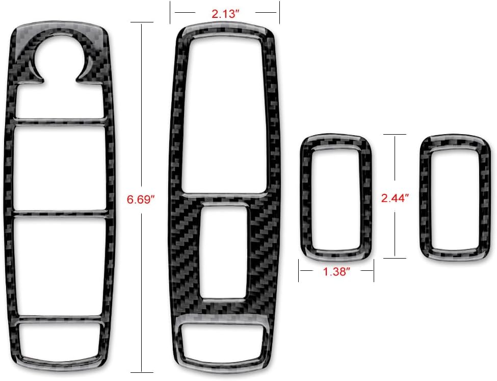 2016 - 18 Dodge Ram Carbon Fiber Window Switch Panel Overlays | Next-Gen Carbon