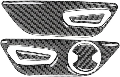 2015-24 Mustang Real Carbon Fiber Seat Adjustment Button Panel Console Cover