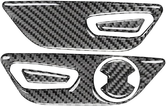 2015-24 Mustang Real Carbon Fiber Seat Adjustment Button Panel Console Cover