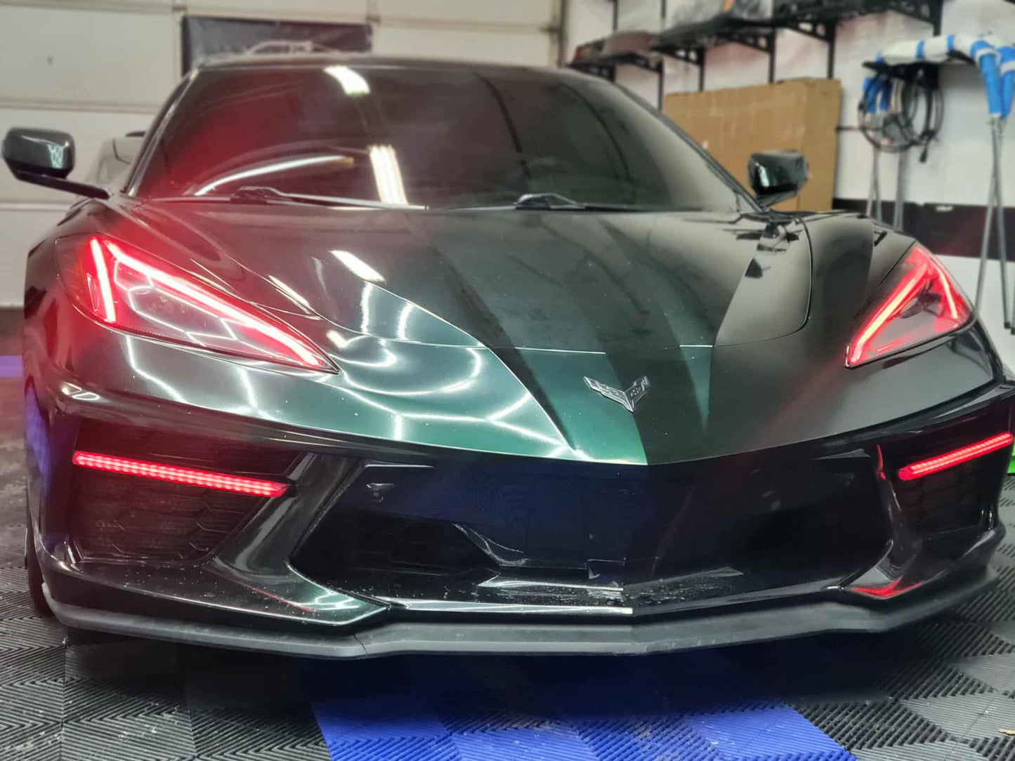 C8 Corvette Stingray RGB Flow LED DRL Grille Bezels image 1